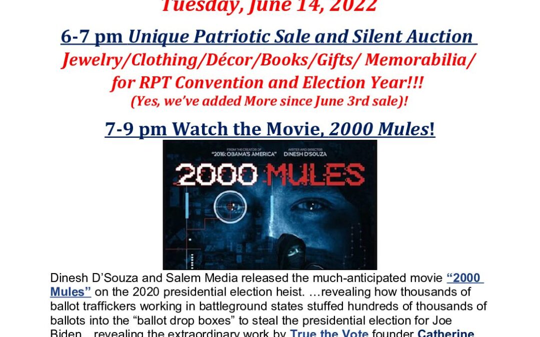 Jewelry Sale and Movie 2000 Mules June 2022