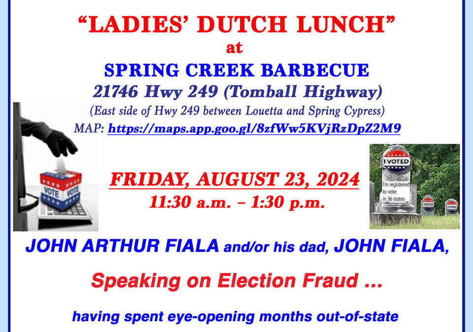 Dutch Lunch – Friday August 23, 2024